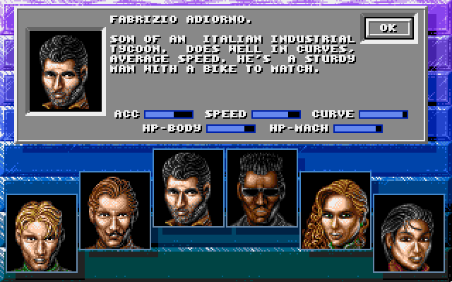 No Second Prize Rider Select - Amiga