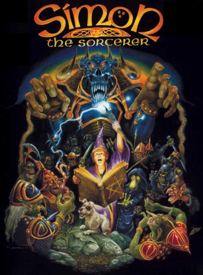 Simon conjuring away on the cover of Simon the Sorcerer