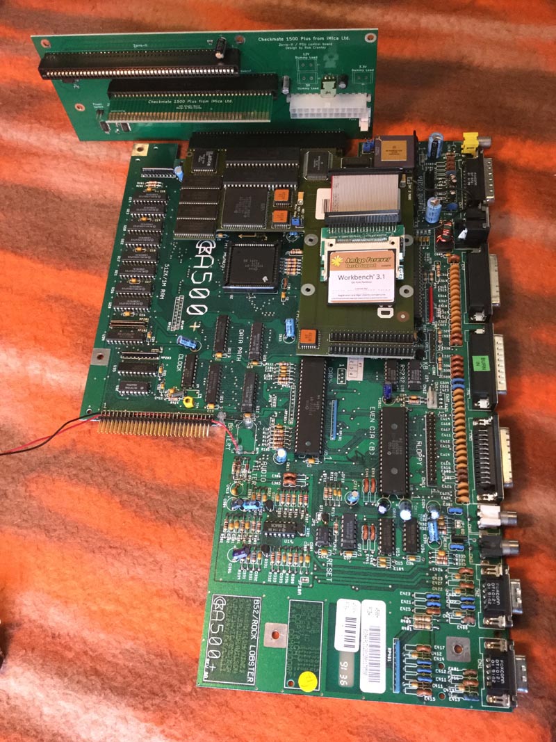 A500+ Motherboard with Checkmate Zorro Interface 2