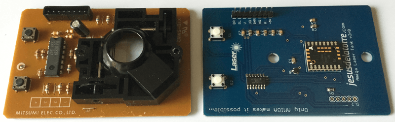 Amiga Laser Tank Mouse - Board Comparison