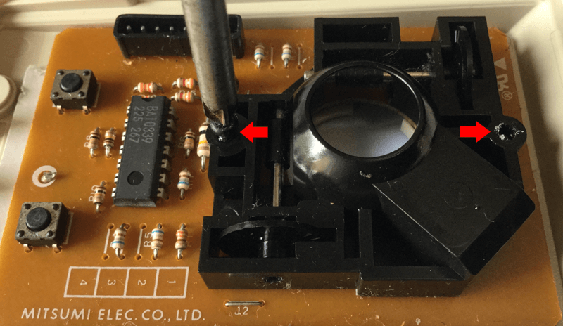 Amiga Laser Tank Mouse - Remove Old Board
